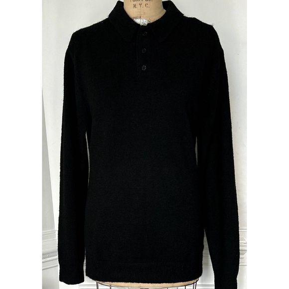 Old Navy Black-Jack Long-Sleeve Polo Pullover Sweater Men Essentials Sz L NWT - Picture 2 of 13